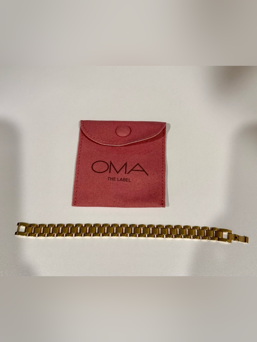 Oma the Label Timepiece Bracelet - Gold Plated - 7” $89